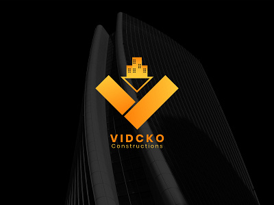 Vidcko Constructions - Logo Design branding design illustration logo logo design minimal photoshop