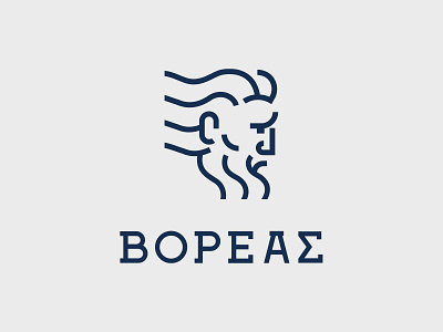 Boreus boreus branding company god graphic design greek king lettering line line logo logistic logo logotype nransport