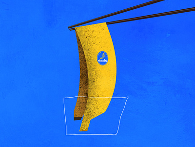 Snack banana food graphic design illustration inktober texture vector