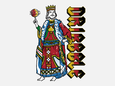 King Dribbble card dribbble illustration king playingcard spade