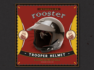 Rooster Helmet by Trooper Custom