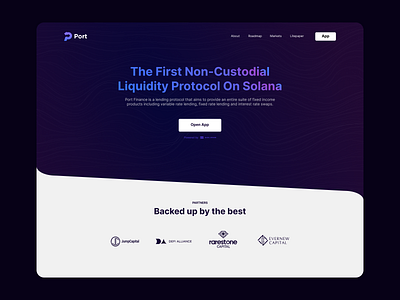 UI/UX Redesign of Port Finance app design bitcoin branding clean crypto cryptocurrency design graphic design homepage illustration landing page landingpage minimal port finance solana ui uiux vector website website design