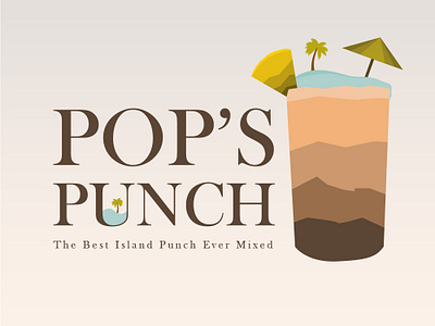 Rum Punch company at an island branding design logo