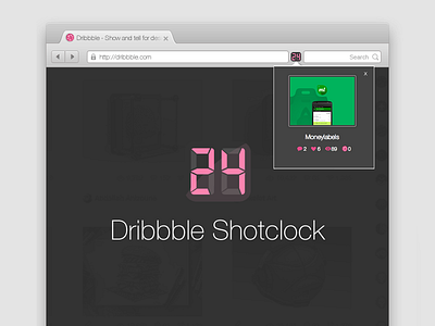 Shotclock app chrome dribbble extension logo