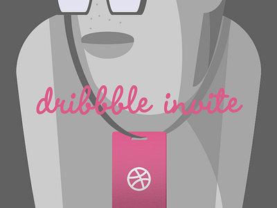 Dribbble invite contest characters dribbble flat invite logo