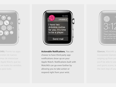 Two Dribbble Invites. Apple Watch Event Tribute