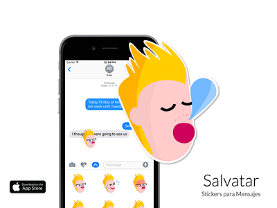 Salvatar Stickers Promo imessages ios iphone messages stickers