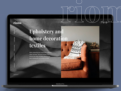 Rioma Redesign. Fullscreen. concept design design figma fullscreen homepage redesign typography ui uiux web webdesign website
