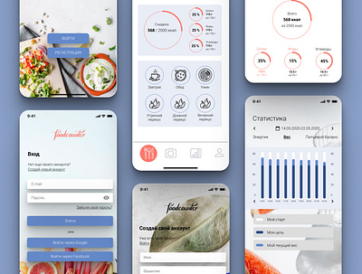 Foodcounter App app appdesign apps design apps screen clean app design figma food minimal minimal design typography uiux webdesign