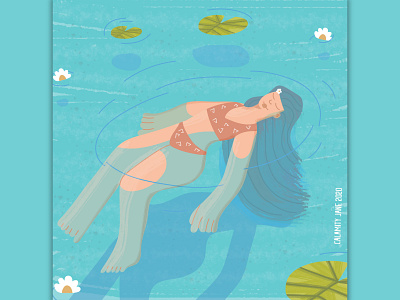 Dreaming in water chill illustration life relax sea summer summertime uiillustration water