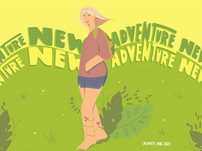 Ready for new adventures adventure girl green illustration life lifechoice nature new product uiillustration
