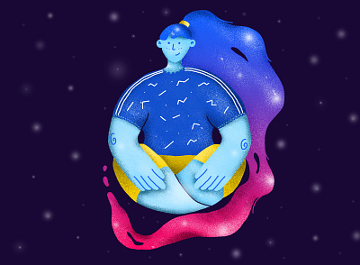 Genie - The Universe character characterdesign genie ghost illustration stars universe