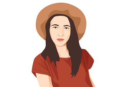Portrait of a girl character girl illustration portrait portrait illustration vector