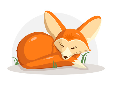 Little cute fox animal character design fox illustration vector