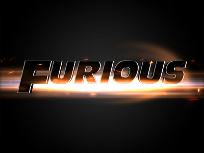 FURIOUS 7 | Text Effect- Photoshop Template 3d 3d text cars design fanart fast and furious film furious 7 logo mockup movie photoshop template text effect