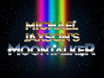 MICHAEL JACKSON'S MOONWALKER | Text Effect - Photoshop Template 3d 3d text design download file film logo michael jackson mockup moonwalker movie music photoshop psd sci fi template text effect