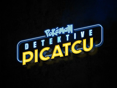 DETECTIVE PIKACHU | Text Effect - Photoshop Template 3d 3d effect 3d text anime design download file film logo mockup movie photoshop pikachu pokemon psd sci fi template text text effect