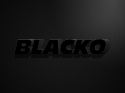 BLACKO | Text Effect - Photoshop Template 3d 3d text black design download file logo mockup photoshop psd template text effect