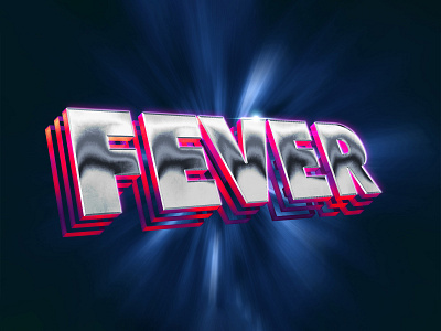 FEVER | Text Effect - Photoshop Template 3d 3d text design download file logo mockup photoshop psd template text effect