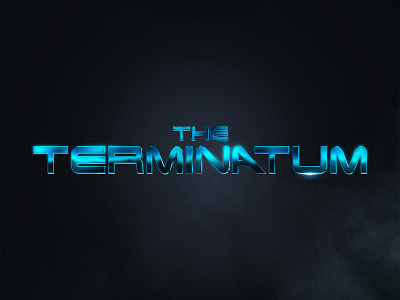 THE TERMINATOR | Text Effect - Photoshop Template 3d 3d text 80s classic design download file film logo mockup movie photoshop psd sci fi template terminator text effect