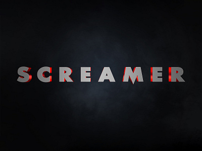 SCREAM | Text Effect - Photoshop Template 3d 3d text cinematic design download file film ghostface horror logo mockup movie photoshop psd scream slasher template