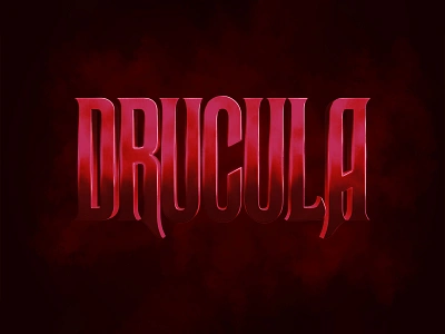 DRACULA | Text Effect - Photoshop Template 3d 3d text design download dracula file horror logo mockup photoshop psd template tv tv series vampire