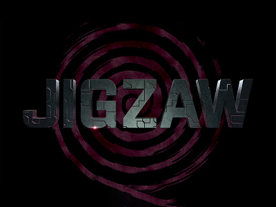 JIGSAW | Text Effect - Photoshop Template 3d 3d text cinematic design download file film horror jigsaw logo mockup movie photoshop psd saw template