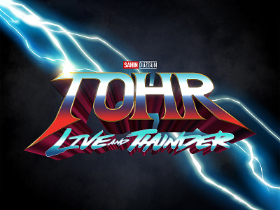 THOR-LOVE AND THUNDER | Text Effect - Photoshop Template