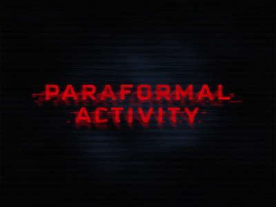 PARANORMAL ACTIVITY | Text Effect - Photoshop Template 3d 3d text cinematic design download file film horror logo mockup movie paranormal activity photoshop psd scary template