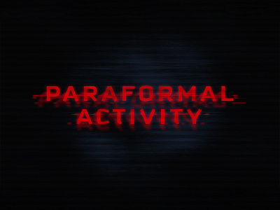 PARANORMAL ACTIVITY | Text Effect - Photoshop Template