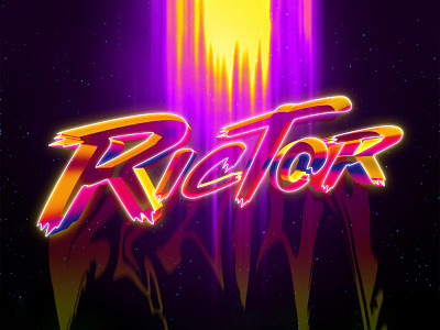RICTOR | Text Effect - Photoshop Template 3d 3d text 80s design download file logo mockup photoshop psd retro rictor sci fi template
