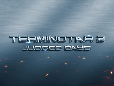 TERMINATOR 2 | Text Effect - Photoshop Template