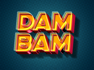 DAM BAM | Text Effect - Photoshop Template