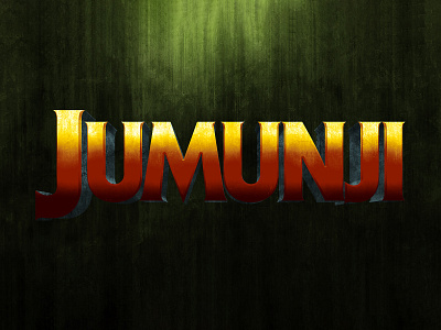 JUMANJI | Text Effect - Photoshop Template 3d 3d text cinematic design download fantasy file film game jumanji jungle logo mockup movie photoshop psd template video game