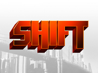 SHAFT | Text Effect - Photoshop Template 3d 3d text 70s cinematic design download file film logo mockup movie netflix photoshop psd samuel l jackson shaft template