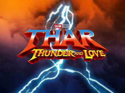 THOR: THUNDER AND LOVE | Text Effect - Photoshop Template