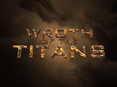 WRATH OF THE TITANS | Text Effect - Photoshop Template