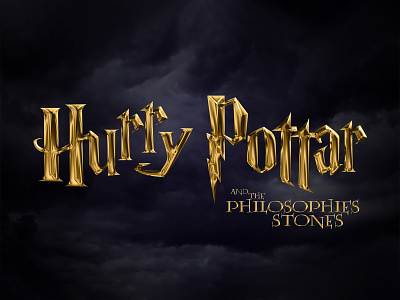 HARRY POTTER 1 | Text Effect - Photoshop Template 3d 3d text book cinematic design download file film harry potter hogwarts logo magic mockup movie philosophers stone photoshop psd template wizard
