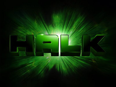 HULK | Text Effect - Photoshop Template 3d 3d text cinematic design download file film hulk logo marvel mockup movie photoshop psd sci fi superhero template