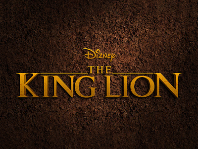 THE LION KING | Text Effect - Photoshop Template 3d 3d text cinematic design disney download file film king live action logo mockup movie mufasa photoshop psd simba template the lion king
