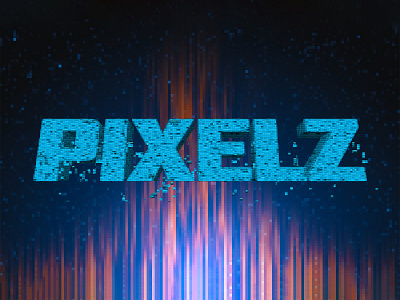 PIXELS | Text Effect - Photoshop Template 3d 3d text cinematic design download file film logo mockup movie pacman photoshop pixels psd sci fi template video games