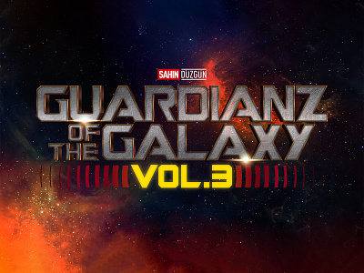 GUARDIANS OF THE GALAXY-VOL.3 | Text Effect - Photoshop Template 3d 3d text cinematic design download file film groot guardians of the galaxy logo marvel mcu mockup movie photoshop psd sci fi star lord template