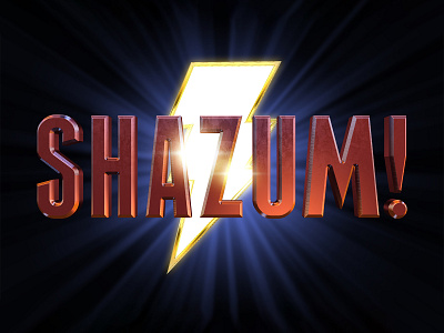 SHAZAM | Text Effect - Photoshop Template