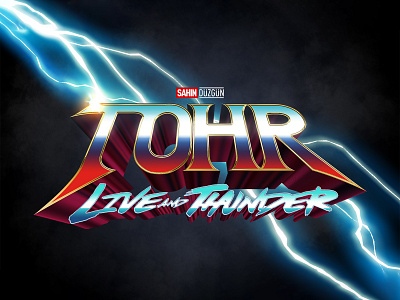 THOR: LOVE AND THUNDER | Text Effect - Photoshop Template 3d 3d text cinematic design download fantasy file film logo marvel mcu mockup movie photoshop psd sci fi superhero template thor thor love and thunder