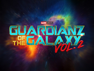 GUARDIANS OF THE GALAXY-VOL.2 | Text Effect - Photoshop Template 3d 3d text cinematic design download file film groot guardians of the galaxy logo marvel mcu mockup movie photoshop psd sci fi template