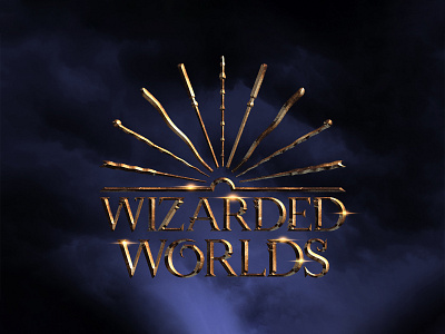 WIZARDS WORLD | Text Effect - Photoshop Template 3d 3d text cinematic design download fantastic beasts file film harry potter hogwarts logo magic mockup movie photoshop psd template universe wizard wizards world