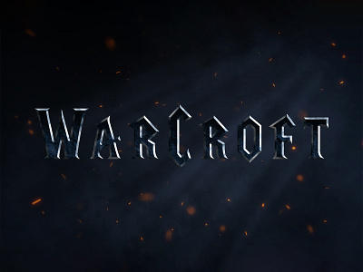 WARCRAFT | Text Effect - Photoshop Template 3d 3d text cinematic design download elf fantasy file film game logo mockup movie orcs photoshop psd template video game warcraft wizard