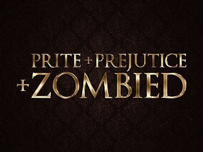 PRIDE, PREDUJICE AND ZOMBIES | Text Effect - Photoshop Template 3d 3d text cinematic design download file film horror logo mockup movie photoshop pride and predujice psd template undead zombies