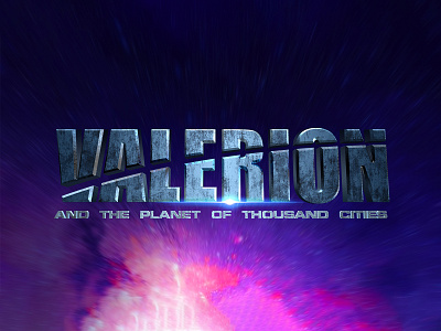 VALERIAN | Text Effect - Photoshop Template 3d 3d text cinematic design download file film logo manga mockup movie photoshop psd sci fi space template valerian