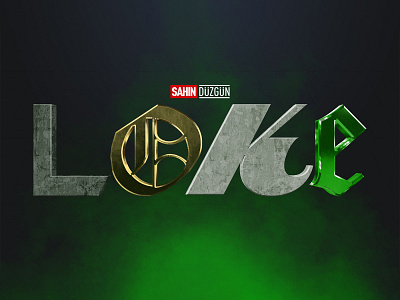 LOKI | Text Effect - Photoshop Template 3d 3d text design disney plus download fantasy file film logo loki marvel mcu mockup movie photoshop psd sci fi template thor tv